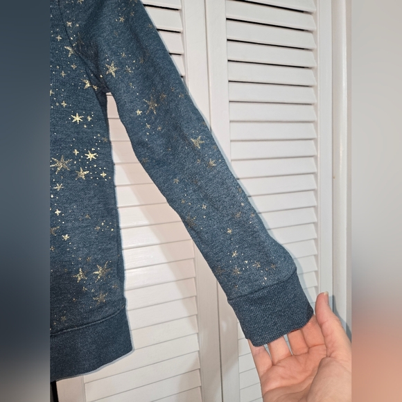 Cat & Jack Girl's M Teal Star Hoodie - Picture 4 of 10